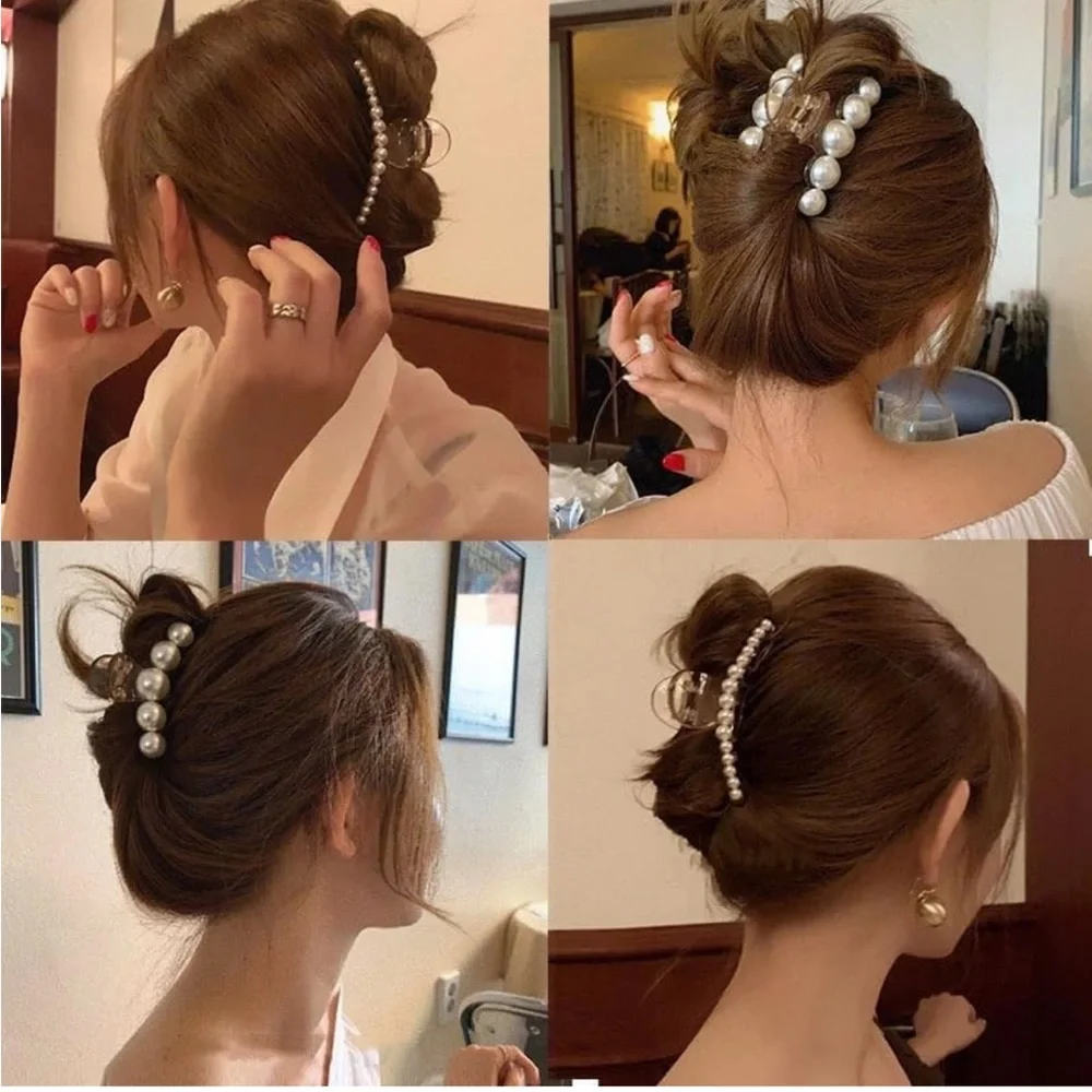 Zara 4 Pearl Hair Clips